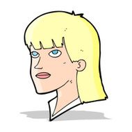 cartoon serious woman N7