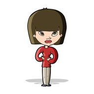 cartoon woman gesturing at herself N5