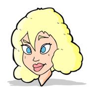 cartoon pretty woman N98