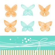 card with butterflies and bow