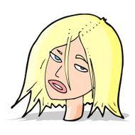 cartoon annoyed woman N72