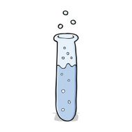 cartoon science test tube N4
