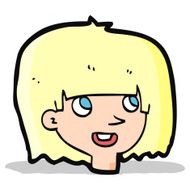 cartoon happy female face N64