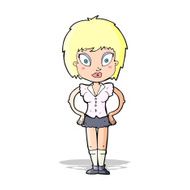 cartoon pretty girl N40