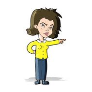 cartoon woman pointing N75