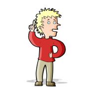 cartoon boy with idea N41