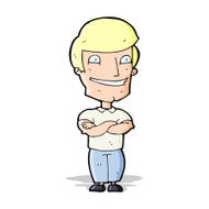 cartoon grinning man N33