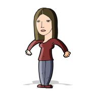 cartoon annoyed woman N73