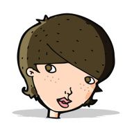 cartoon friendly woman N27