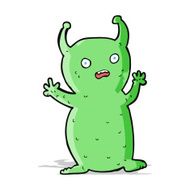 cartoon funny little alien N6