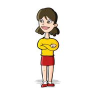 cartoon smug woman N7