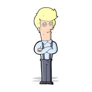 cartoon bored man N18