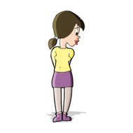 cartoon pretty girl N42