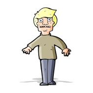 cartoon shocked man N56