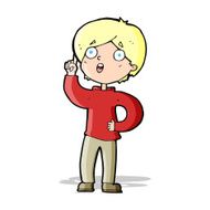 cartoon boy with idea N43