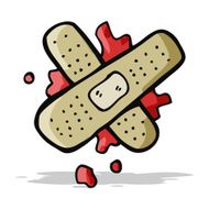 cartoon bloody medical plaster N4