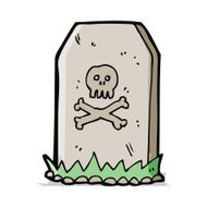 cartoon spooky grave N24