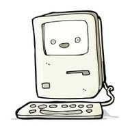 cartoon old computer N15