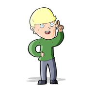 cartoon boy with idea N44