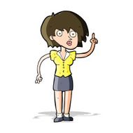 cartoon woman with question N19