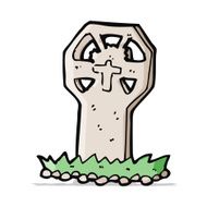 cartoon spooky grave N25