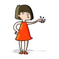 cartoon woman showing off engagement ring N5