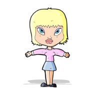 cartoon woman with outstretched arms N4