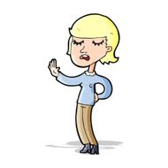 cartoon woman ignoring N7