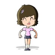 cartoon happy pretty woman N5