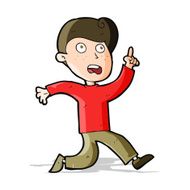 cartoon boy panicking N12