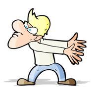 cartoon annoyed man gesturing N5