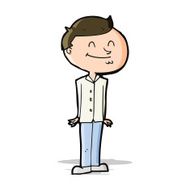 cartoon smiling man N11