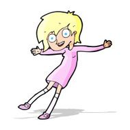 cartoon crazy excited girl N4
