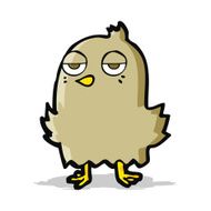 cartoon bored bird N4