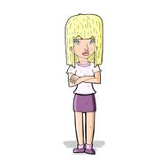 Cartoon Woman Standing N13
