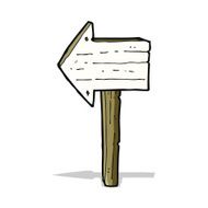 Cartoon Sign Post N33