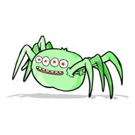 cartoon spooky spider N9