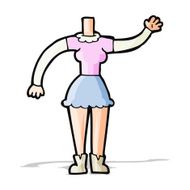 cartoon female body (add photos or mix and match cartoons) N89