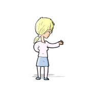 cartoon woman gesturing N9