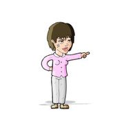 cartoon woman pointing N77