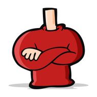 cartoon folded arms body N5