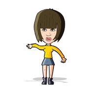 cartoon woman waving away N5