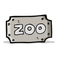 Cartoon Zoo Sign N8