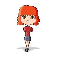 cartoon happy girl N42