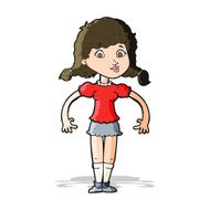 cartoon pretty girl N43