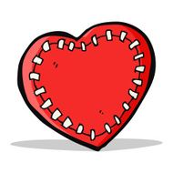 cartoon stitched heart N4