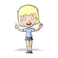 cartoon woman pointing N78