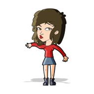 cartoon woman playing it cool N5
