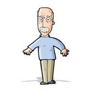 cartoon annoyed old man N23