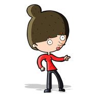 cartoon woman pointing N79